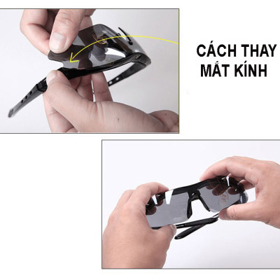 Bộ Kính Đi Xe Đạp Thể Thao,Dã Ngoại 5 In 1 FSB Phân Cực,Chống Tia Cực Tím Có Hộp Đựng Đại Nam Sport