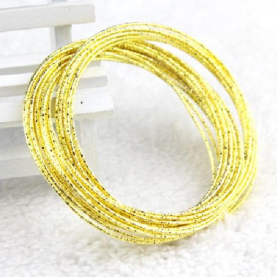 Combo Bộ 7 Vòng Ximen Mạ Vàng 18k, Không Khóa, Cỡ Ni 4,5 ; 5,5 ; 6,5, Chạm khắc tinh tế, Kèm túi đựng chất liệu Nhung Gấm, Phù hợp đeo hoặc làm quà tặng, … (Cam kết không đen, không phai màu)