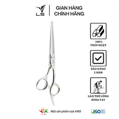 Kéo cắt tóc LS lưỡi thẳng quai offset vênh đỡ ngón cố định CB23/6.0
