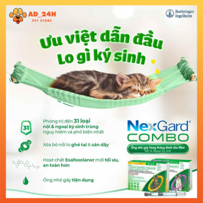 [1 ống] NEXGARD COMBO cho mèo sạch nôi ngoại KST