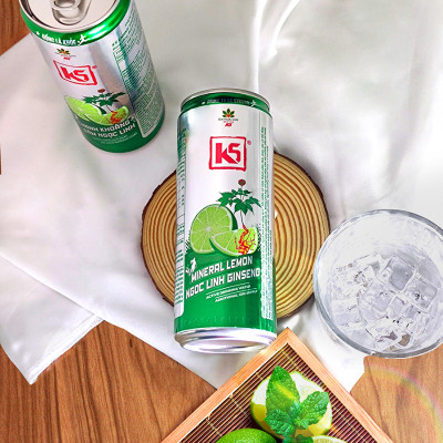 Nước Tăng Lực K5 Sâm Ngọc Linh Thùng 24 Lon Vị Chanh Khoáng (320ml/Lon)
