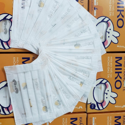 Thùng Khẩu trang, 50 HỘP MIKO HỌA TIẾT 