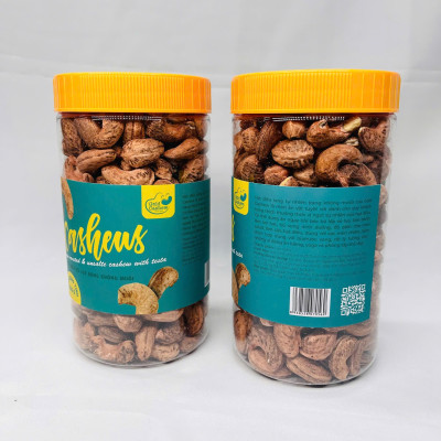 Hạt Điều Vỏ Lụa Rang Không Muối Hộp 500g