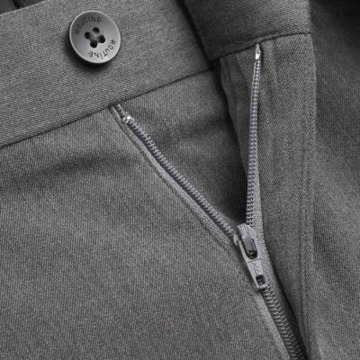 Quần Vải Nam ROUTINE Form Slim Crop vải mềm màu xám - 10F21PFO002CR1 | LASTORE MENSWEAR