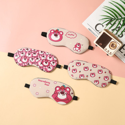 Bịt mắt ngủ họa tiết Gấu Dâu dễ thương cute kèm Gel Massage - HENRYSA