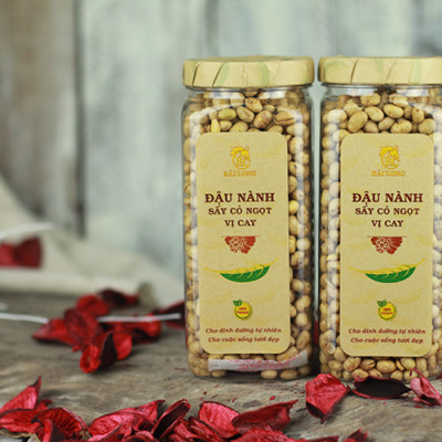 Combo Đậu Nành Sấy Cỏ Ngọt Vị Cay Hải Long (230g) + Hạt Điều Nghệ Mật Ong Hải Long (250g)